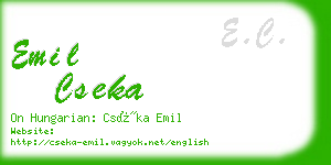 emil cseka business card